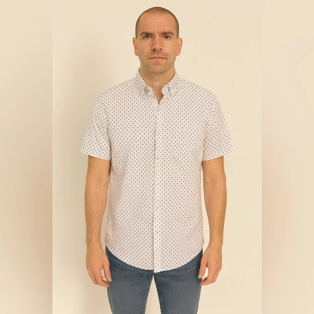 goodfellow dress shirts & Co Men's Long Sleeve Collared Button-Down Shirt down front Goodfellow & Co Men's Long-Sleeve